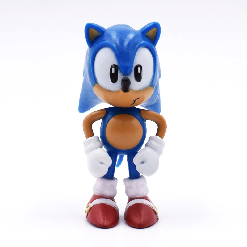 6Pcs/Set Sonic Figures Toy Pvc Toy Sonic Shadow Tails Characters Figure Toys For Children Animals Toys Set Free Shipping