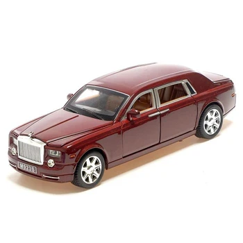 

Metal car "Limousine", doors open, hood, trunk, inertia, burgundy color
