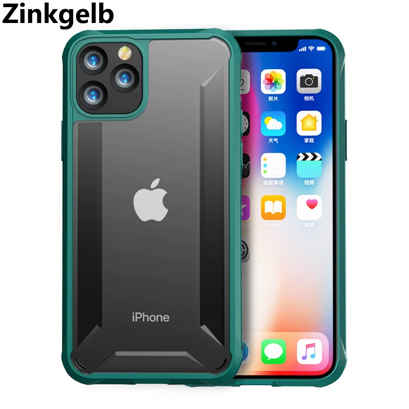 Чехол для iPhone 11 Pro Max 2019 роскошный тонкий ТПУ жесткий прозрачный чехол из