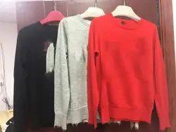 Женский свитер 2019 осень-зима, руль, горячее сверление, для зрелых женщин, модный свитер из чистого кашемира