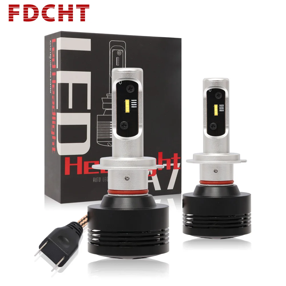 

FDCHT car light 6500k h1 h11 led h4 h7 led car headlight bulb psx24w h15 h27 d1s d2s d4s 24v hb3 hb4 h8 h3 turbo super 24v moto