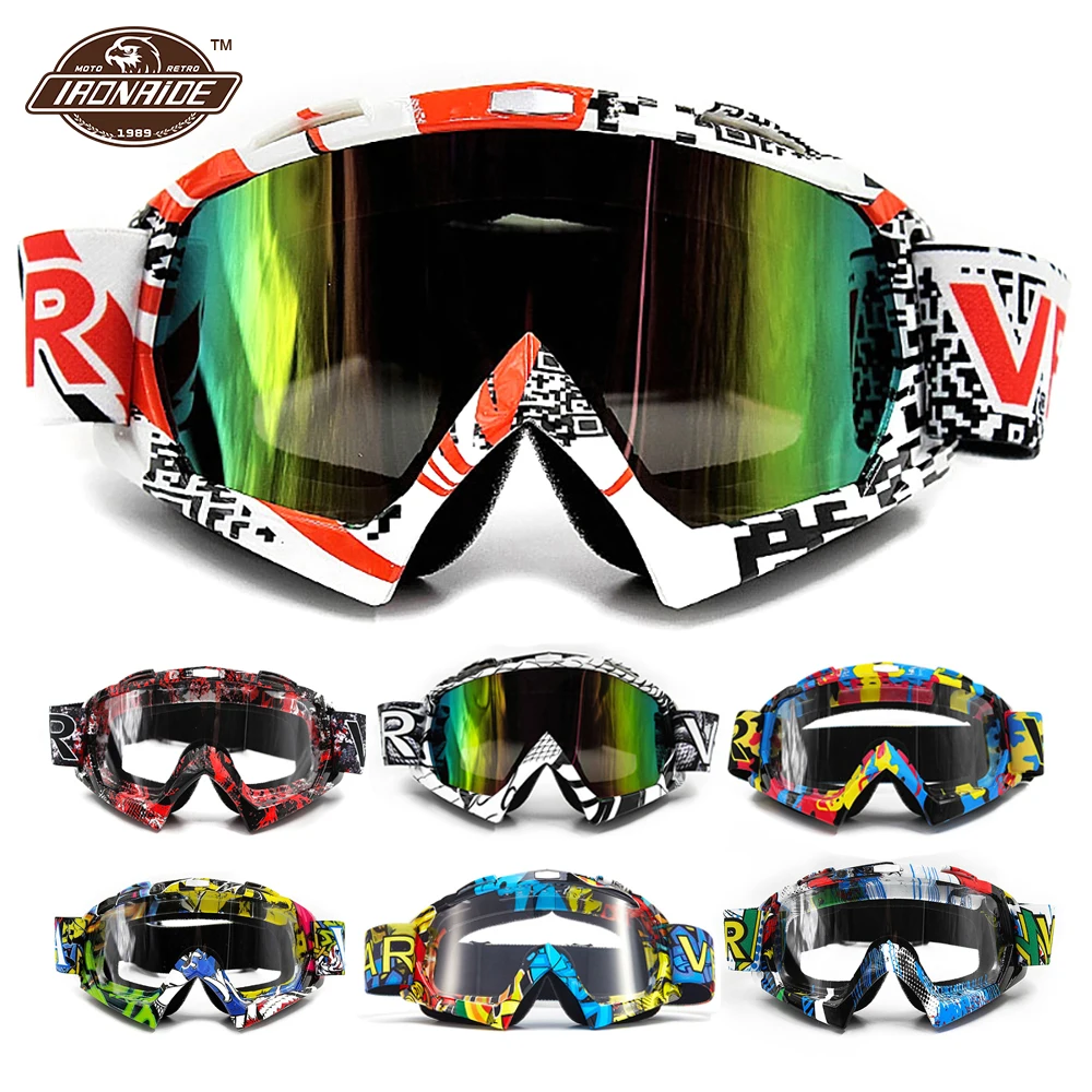 Snowboard Snowmobile Ski Dirt MX Motocross Orange Goggles Anti Fog UV Tinted Len 