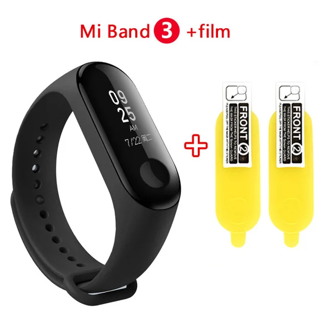 mi band 3 Xiaomi Mi Band 4 смарт-Браслет фитнес-браслет AMOLED цветной сенсорный экран Смарт-браслет пульсометр Bluetooth 5,0 - Цвет: mi band 3