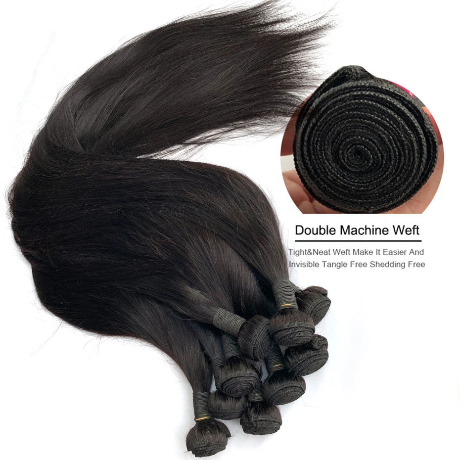 28 30 32 34 36 38 40 inch Straight Hair Bundles Peruvian Hair Bundles Remy Human Hair Weave Silky Hair 1/3/4 pieces