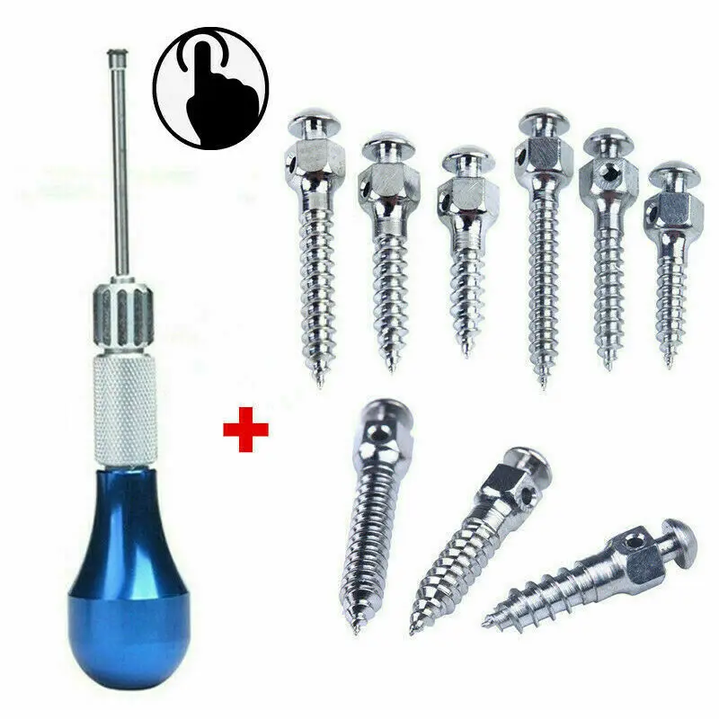치과 교정 셀프 드릴링 TC4 티타늄 합금 마이크로 미니 나사 및 스크루 드라이버 1.6mm