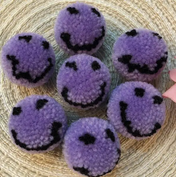 10 шт. 3 см Diy шарик-помпон смайлик помпон для кольца брелок шапки серьги пушистый помпон Diy аксессуары материалы для рукоделия - Цвет: 13