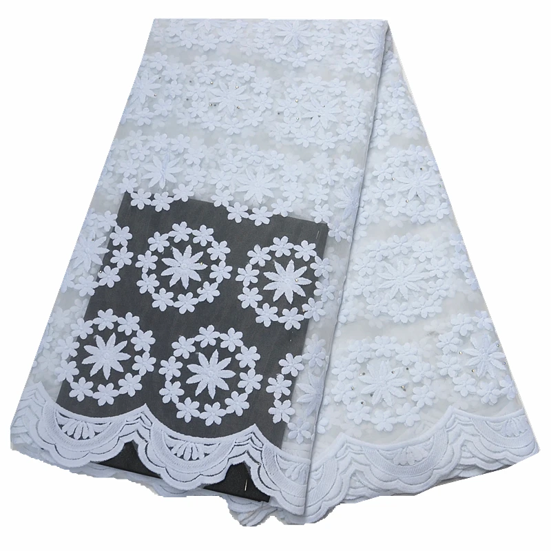 

african fabric african lace fabric 2019 high quality lace white french net tulle nigerian lace fabrics with stones lace fabric