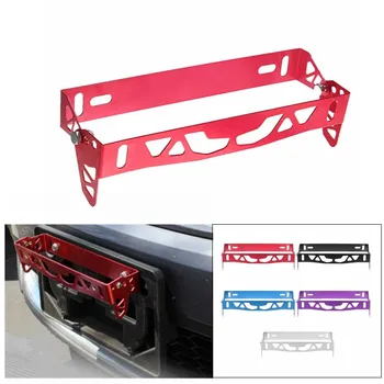 

Universal Aluminum Bumper Adjustable Tilt Car License Plate Bracket Holder Kit Car Front Back License Plate