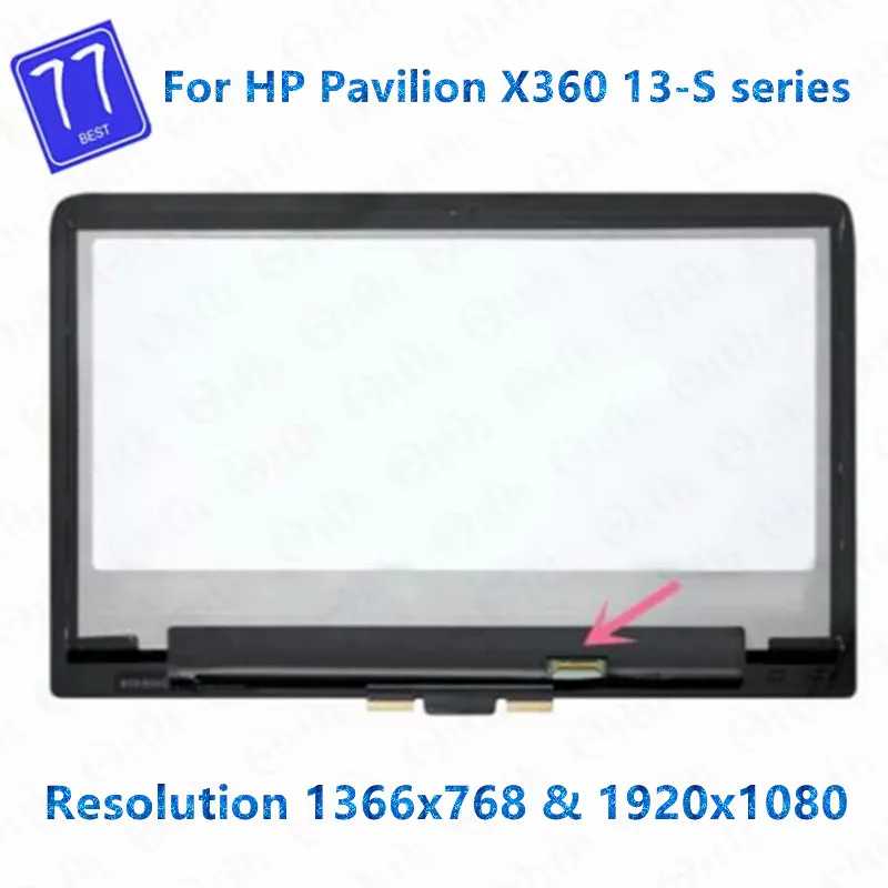 

13.3" LCD for HP Pavilion X360 13S 13-S series 13-s056nw 13-s003na LCD Display Touch Screen Digitizer Assembly Without Frame