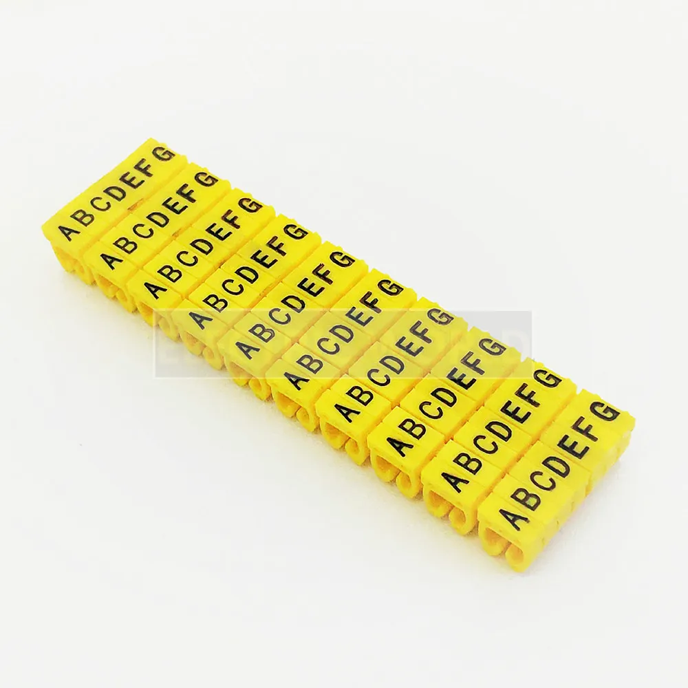 플라스틱 케이블 마커 라벨 EC-0 와이어 마커 번호 0  9 케이블 크기 1.5 sqmm 컬러 PVC 케이블 마커 절연 마커