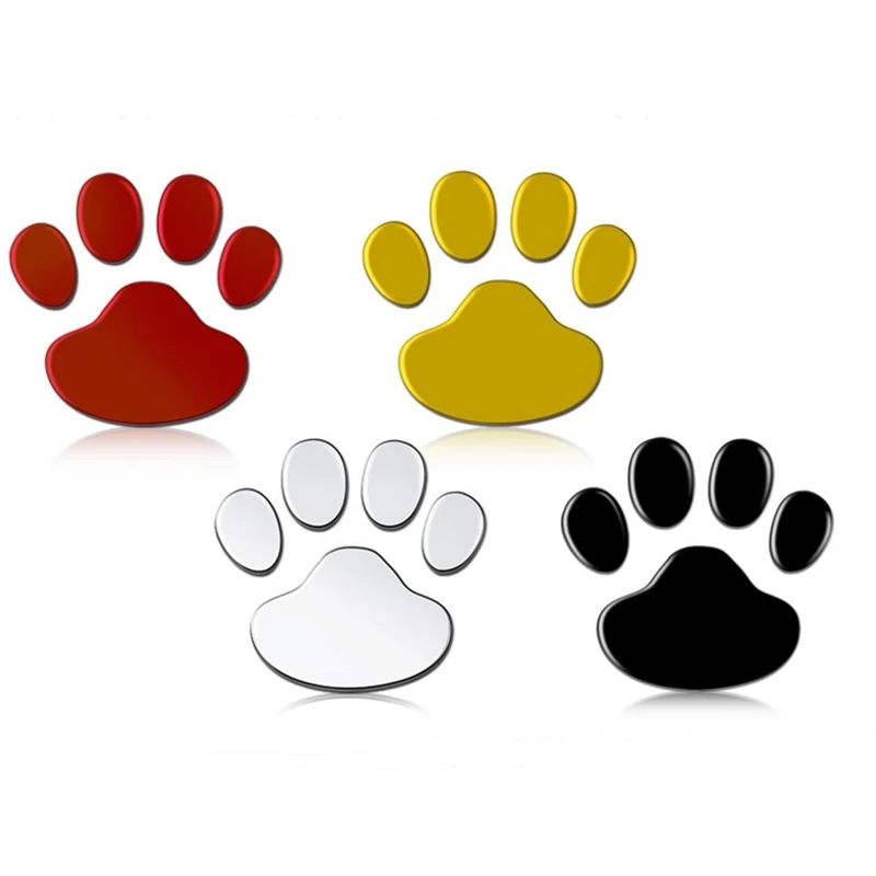 2 Adet Takim Araba Dekorasyon Serin Tasarim Pence 3d Hayvan Kopek Kedi Ayi Ayak Izleri Ayak Izi Cikartma Bilgisayar Cikartmalari Gumus Siyah Altin Laptop Skins Aliexpress