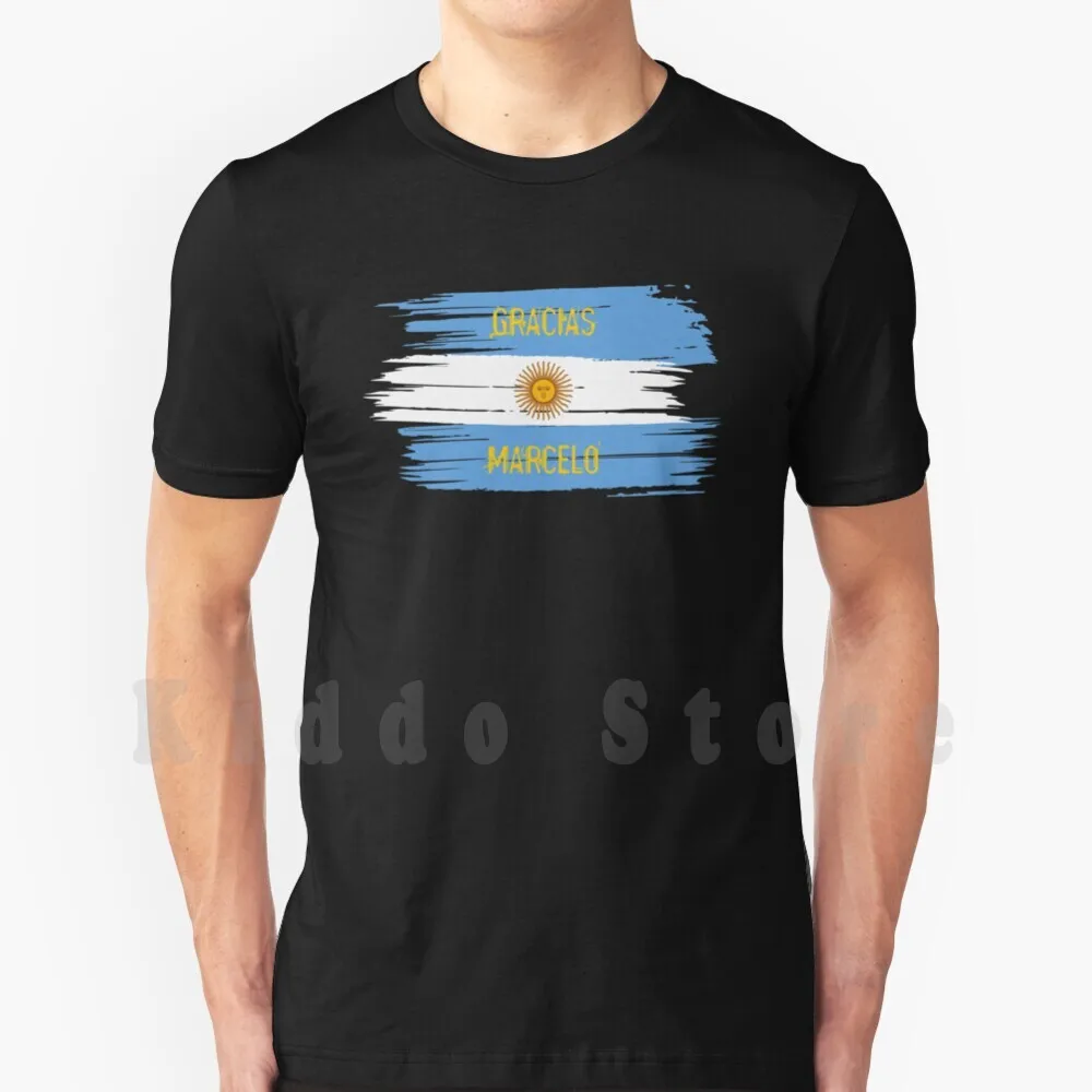 Gracias Marcelo T Shirt Cotton Men Diy Print Cool Tee Bielsa Marcelo Bielsa Argentina Mot Elland Road Football Soccer
