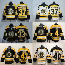 Сшитая Мужская одежда для взрослых#37 Patrice Bergeron 33 Zdeno Chara 4 Bobby Orr 47 Torey Krug Tuukka Rask Jersey