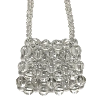 

Transparent Bag Women's Beaded Shoulder Bag