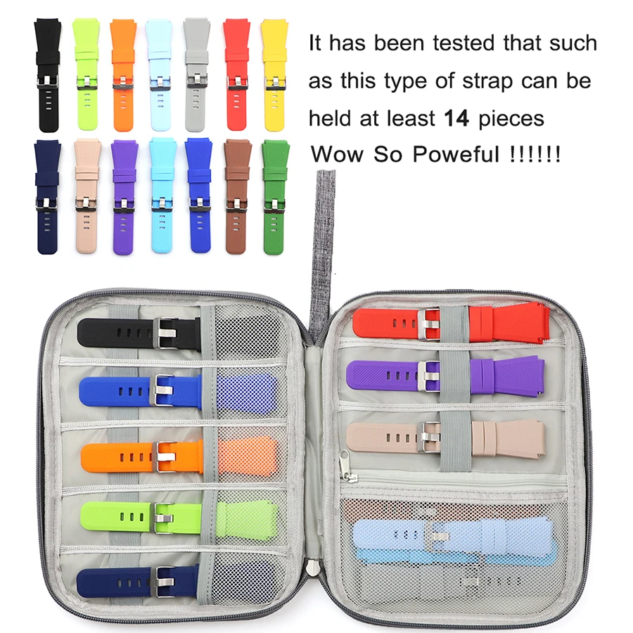 Portable Watchband Storage Case Watch Travel Pouch Organizer For Apple Samsung Huawei Suunto Watch band Box Strap Bag