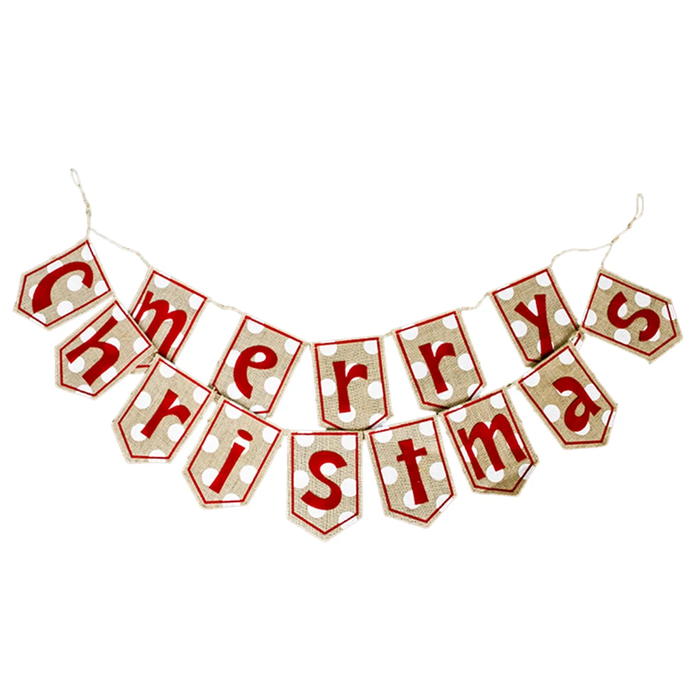 1 2 м узор в горошек с веселым рождественским флагом баннерная гирлянда висячие