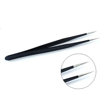 Kaufen DIY Nail Art Edelstahl Langlebig Salon Tragbare Wimpern Verlängerung Ellenbogen Anti Statische Make-Up Pinzette