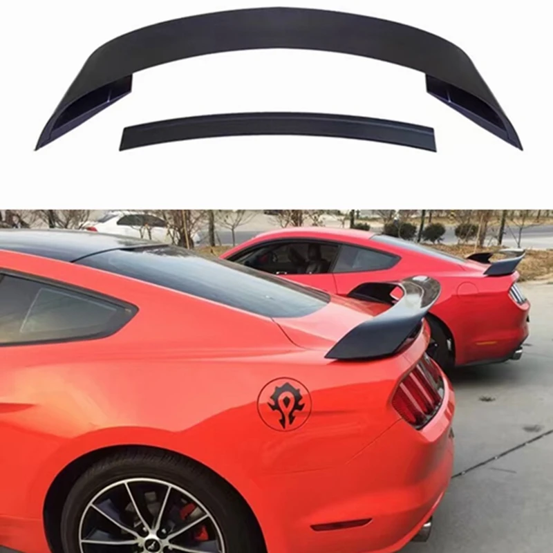 

For Ford Mustang ABS material Rear Trunk Spoiler Wing GT350 R style 2015 2016 2017 Auto Racing Car Styling Tail Lip Wing