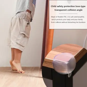 

4pcs Corner Protector Curve Design Conforming to Ergonomics Anti Collision Angle Guard Edge Cover Baby Walking Safety