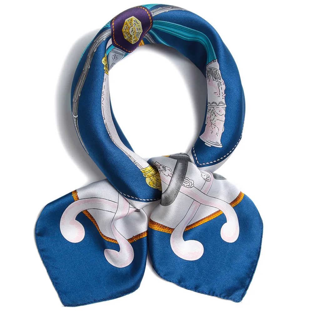 DANKEYISI Women Pure Silk Square Scarf Female Print Nature Silk Scarf Wrap Ladies Spring Summer Winter Office Hair Neck Foulard