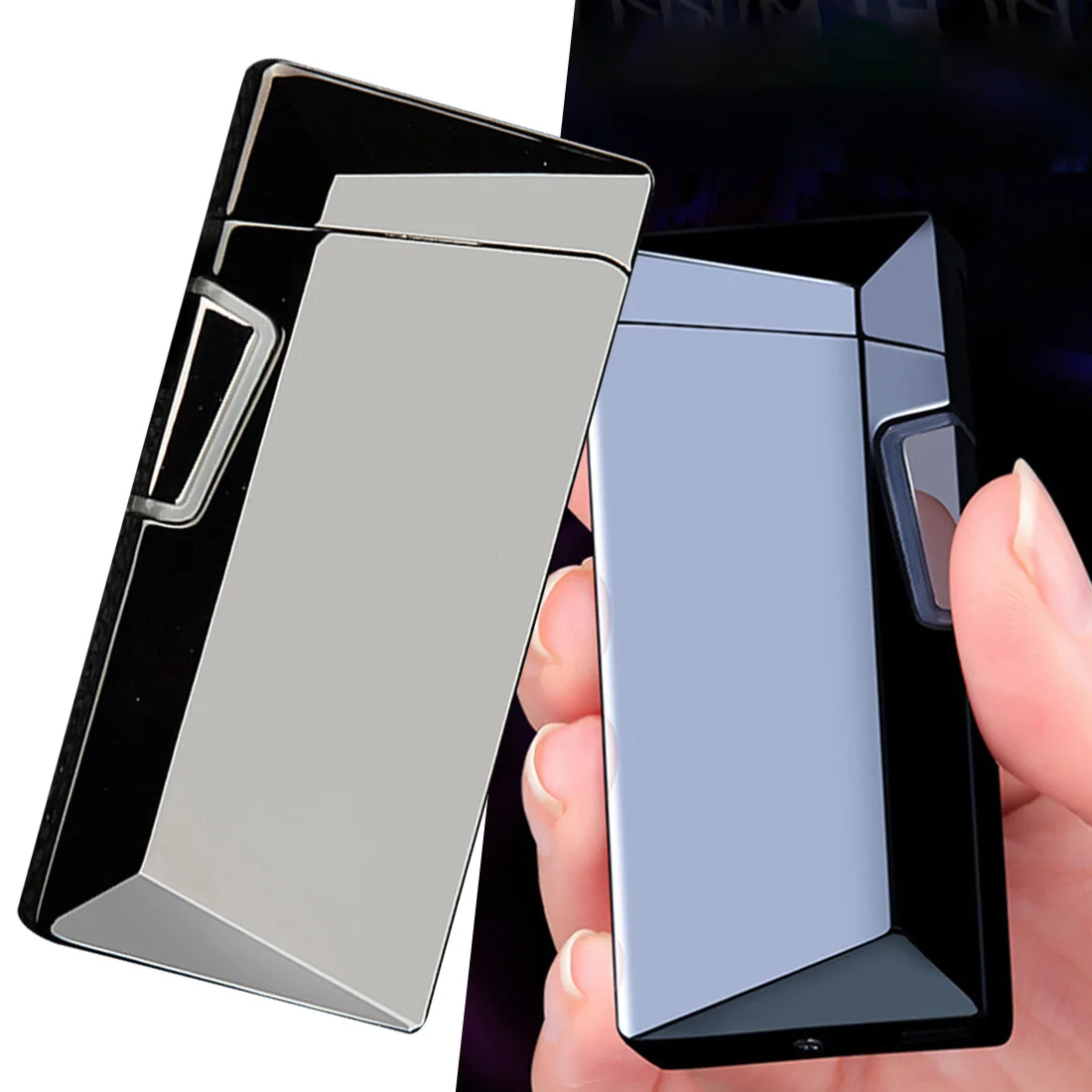 Ветрозащитный дуги Usb Зажигалка газовая зажигалка металлический аварийный