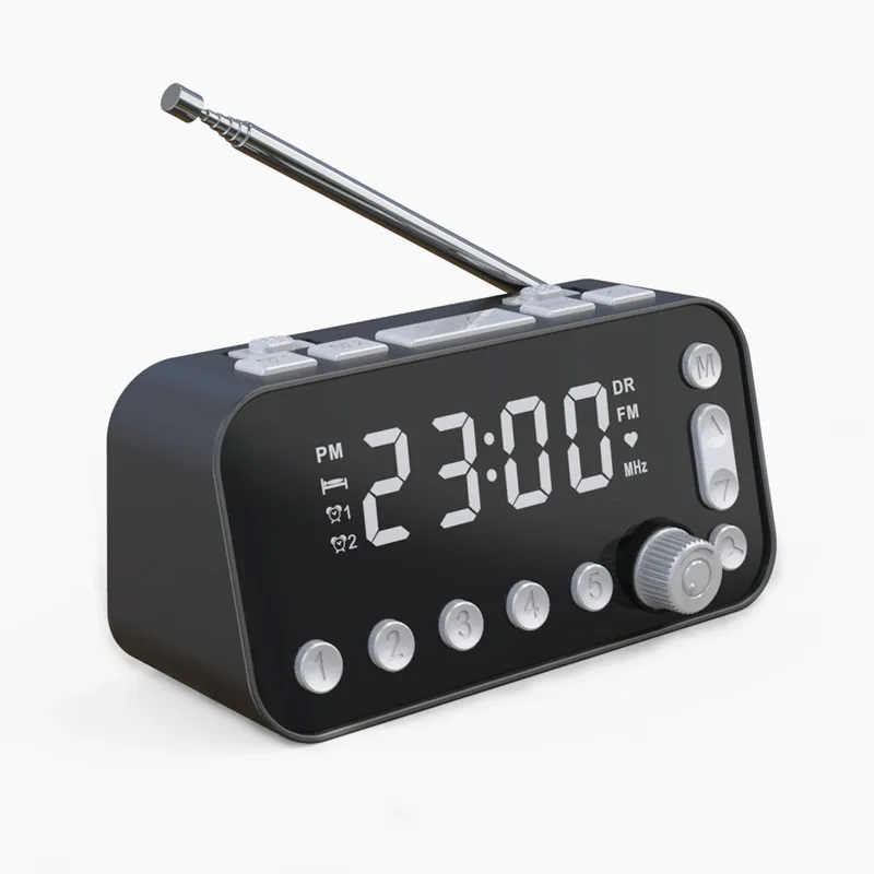 DAB/FM-радиоприемник большой экран двойной будильник два USB-порта для зарядки