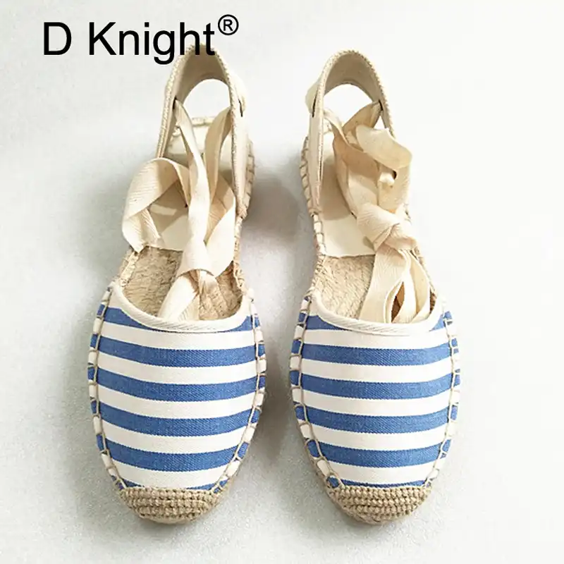 striped espadrille sandals