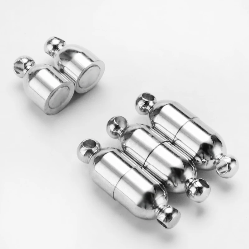 

20pcs/set Rhodium Plated Strong Magnetic Clasps For Necklace Bracelets Chain Buckle Connector Hook Jewelry Findings Accessories