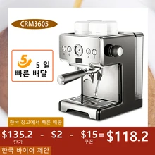 

15bar Coffee Maker Espresso maker Semi-Automatic Pump Type Cappuccino Milk Bubble Maker Italian Coffee Machine CRM3605 for home