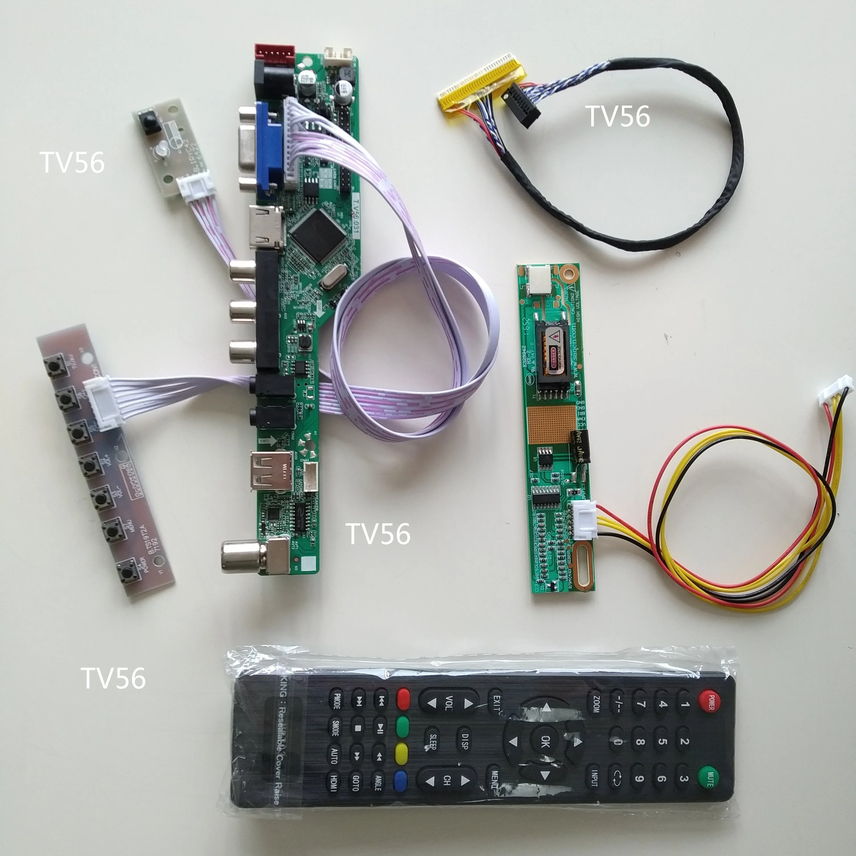 TV TV56 AV VGA Audio USB LCD LED contrôleur carte kit carte bricolage pour LP154WX4-TLD2/TLD4 1280X800 15.4 