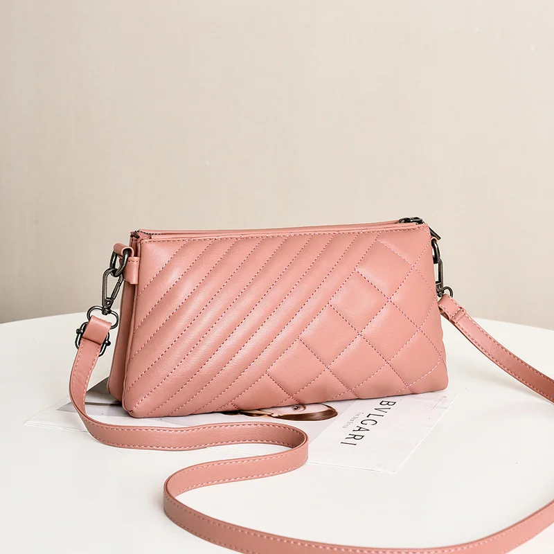 SMOOZA, Высококачественная Женская сумочка, роскошная сумка-мессенджер, мягкая сумка из искусственной кожи на плечо, модные женские сумки через плечо, женские сумки - Цвет: Style 2 Pink