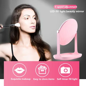 

Illuminated Mirror LED Vanity Mirror Table Mirror Touch Screen Makeup Mirror Can Be 360 Degree Beauty Removed Mirror Makeup