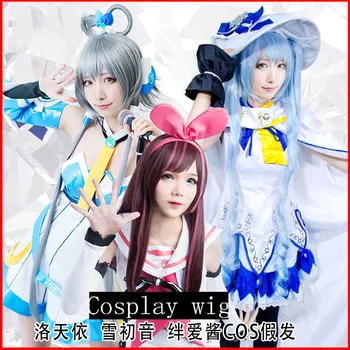 

LANLAN Luo Tianyi Cosplay wig Natural black M bangs Mixed grey Lengthened sideburns Figure 8 High temperature fiber