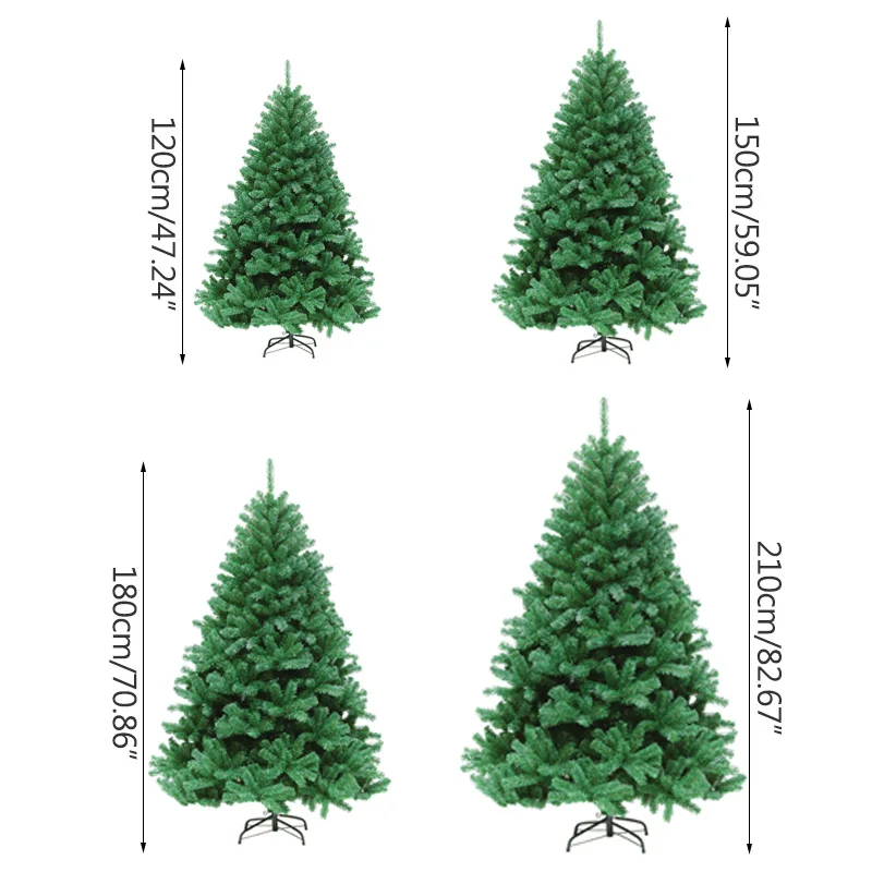 120/150/180/210 см Шифрование искусственная Рождественская елка украшения мини зеленое дерево фон с рождественской елью 90 см