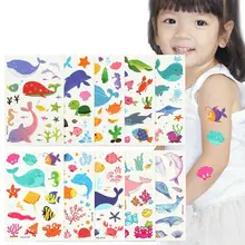 Party Decorations Fake Tattoo OceanTemporary Tatoos Waterproof Cute Pattern For Kids|Boys Girls|Children Toddler Teens