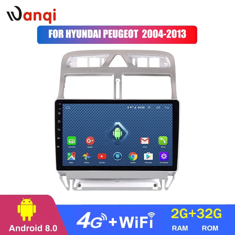 Автомобильный мультимедийный плеер wanqi 2 + 32 ГБ Android 8 0 2.5D полносенсорный экран DVD