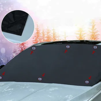 

Full Protection Windshield Cover Car Sunshade Anti-snow Dust Winter Windshield Cover easy to install and requires no tools