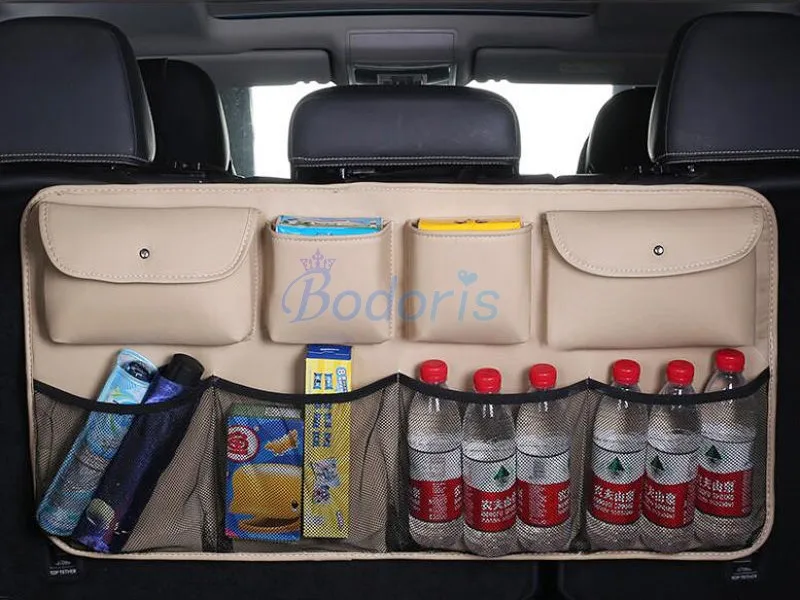 

For Mercedes-Benz M Class GLK CLA GLA GLE GLC GLB GLK GLS Rear Trunk Seat Back Storage Bag Pocket Cargo Nets Organiser Accessory