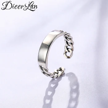 

Vintage 925 Sterling Silver Chains Rings For Women Jewelry Beautiful Finger Open Rings For Party Birthday Gift