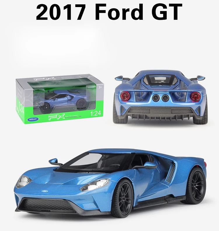 WELLY Модель автомобиля 1:24 Масштаб Ford GT симулятор литья под давлением гоночный автомобиль спортивный автомобиль металлический сплав игрушка автомобиль для детей Коллекция подарков