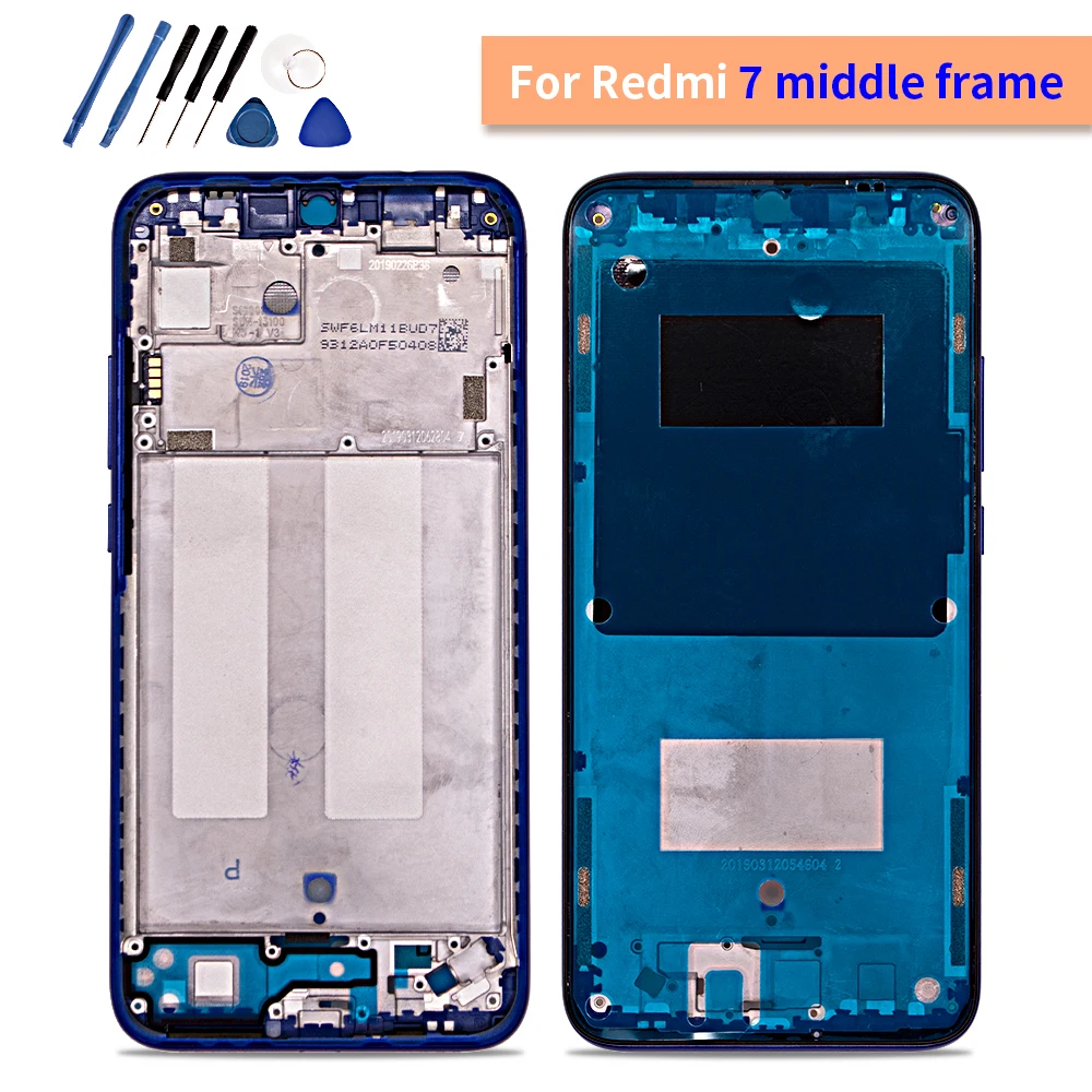 Средняя рамка для Redmi 7 средняя рамка Середина Рамка Корпус рамка средняя пластина Крышка Ремонт Часть для Xiaomi Redmi 7 средняя рамка