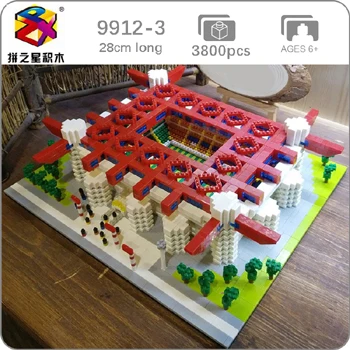 Футбол старый Траффорд Camp Nou Bernabeu San Sir стадион Реал Мадрид Барселона клуб DIY алмазное здание маленькие блоки игрушка без коробки - Цвет: San Siro Stadium