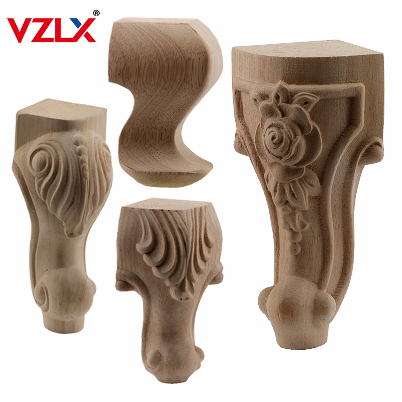 Vzlx Stile Europeo In Legno Massiccio Mobili Intagliati Piede Gambe Mobile Tv Sede Piedini Vintage Complementi Arredo Casa Decorazione Accessori