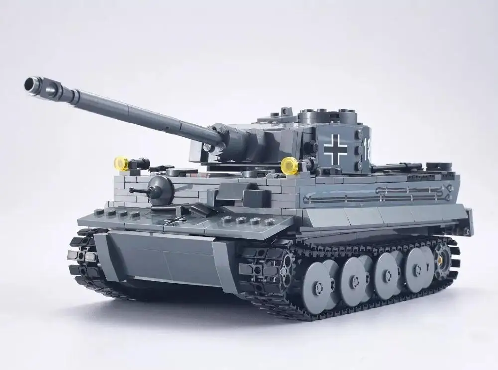 Gudi 6104 военный немецкий Король тигр I танк M1A2 ABRAMS основной боевой танк MBT строительные блоки кирпичи DIY Детский обучающий игрушки для детей