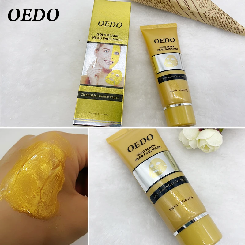 OEDO Золотая и черная маска удаляет пятна черного цвета поры лицо очищает