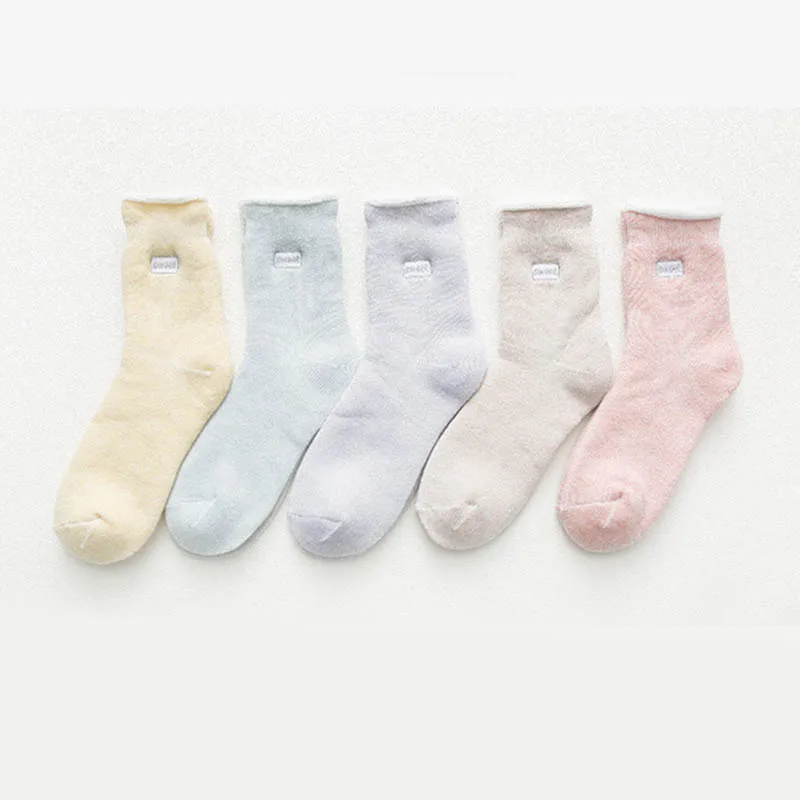 Winter Thick Women Wool Warm Socks Fashion Sweet Comfortable Women Socks Candy Color