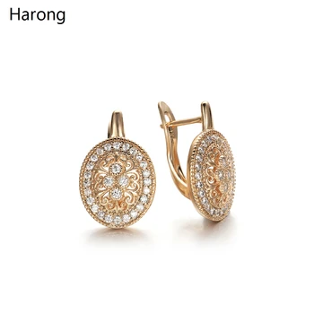 2020 Luxury Copper Natural Crystal Zircon Earrings Noble Gold Quality Stud Earrings Wedding Aesthetic Jewelry For Women's Gift