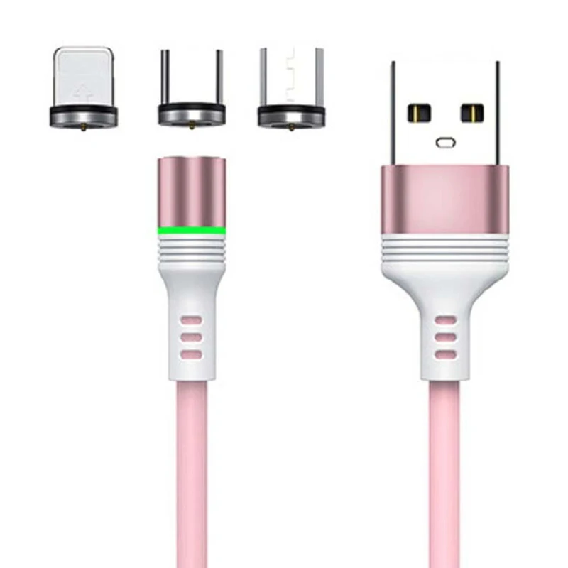 2021 светодиодный магнитный кабель USB быстрой зарядки Тип C магнит Зарядное