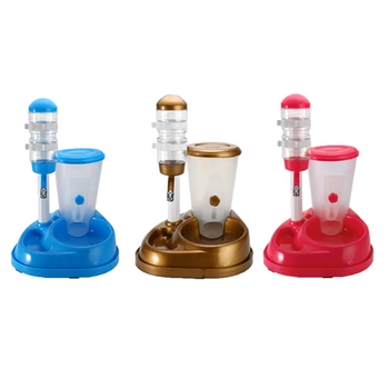 

Cat Dog Food Water Dispenser Dual Use Bowls Pet Dispenser Dry And Wet Food Plate 2 in 1 Pet Dog Cat Feeder Automatic Adjustable