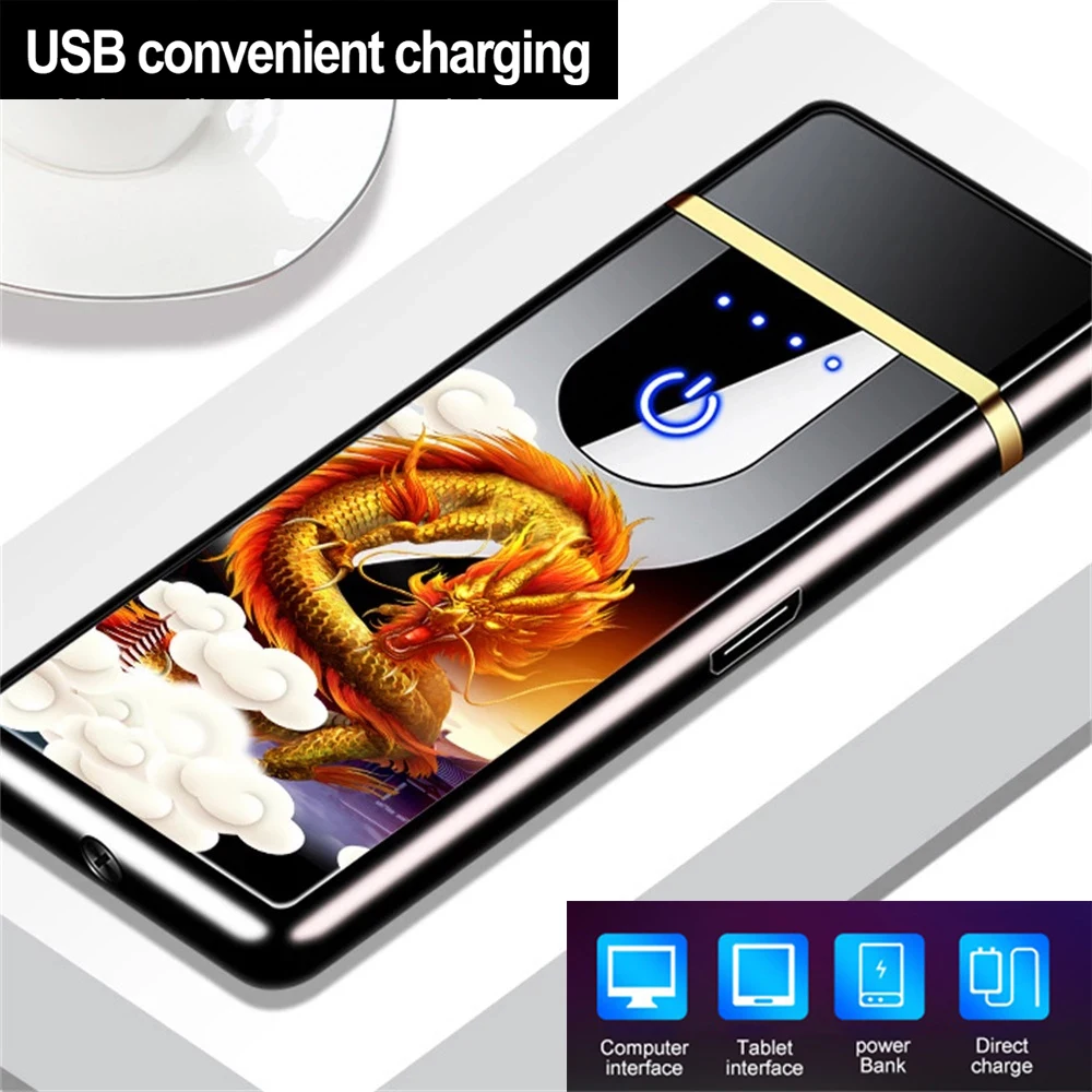 USB-зажигалка ветрозащитная плазменная зажигалка с двойной дугой беспламенная